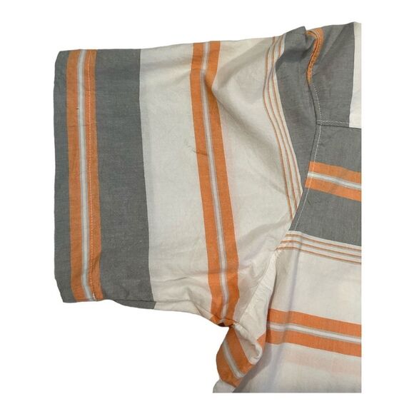 Columbia L Men’s Short Sleeve Button Up White Orange Grey Plaid Fishing Shirt - Picture 9 of 13